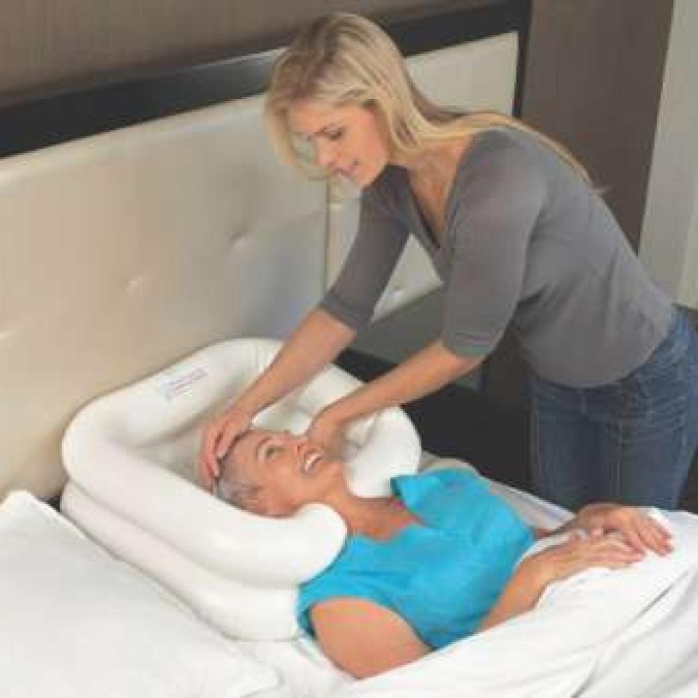 EZ Shamp Hair Washing Basin in Use
