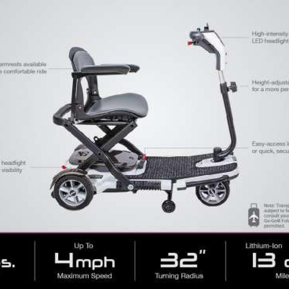 Go-Go Folding 4-Wheel Scooter Specs
