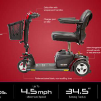 Go-Go Elite Traveller Plus 3-Wheel Scooter Specs
